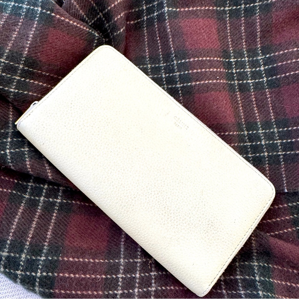 CELINE Leather Phoebe Philo Zip Around Long Wallet